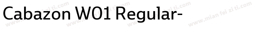 Cabazon W01 Regular字体转换